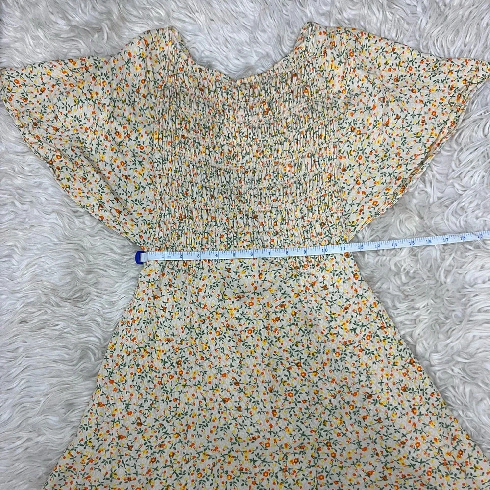 Free People Florence Floral Lace-Up Back Mini Dress Size Small - Picture 5 of 8